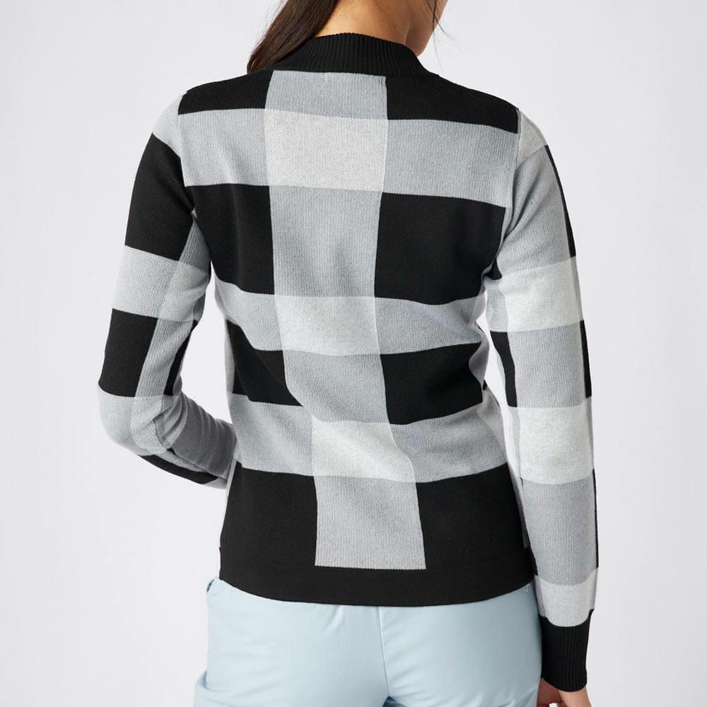 マリクレール marie claire　レディース チェック柄 長袖 モックネック セーター 735-751　2025年モデル 詳細1 詳細6