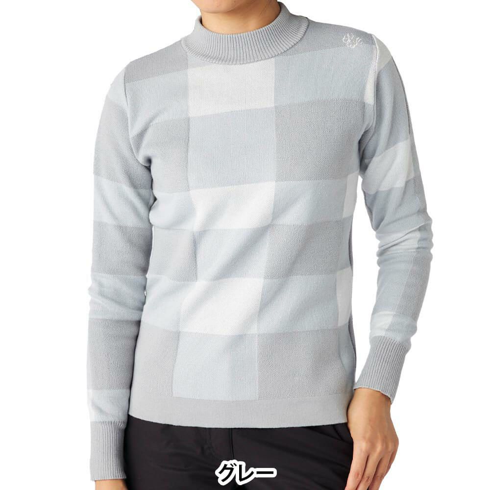 マリクレール marie claire　レディース チェック柄 長袖 モックネック セーター 735-751　2025年モデル 詳細1 詳細8