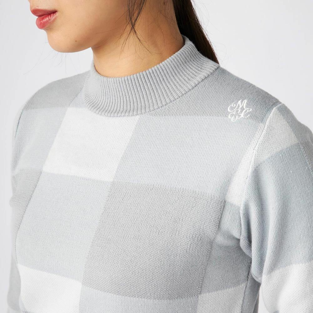 マリクレール marie claire　レディース チェック柄 長袖 モックネック セーター 735-751　2025年モデル 詳細1 詳細11