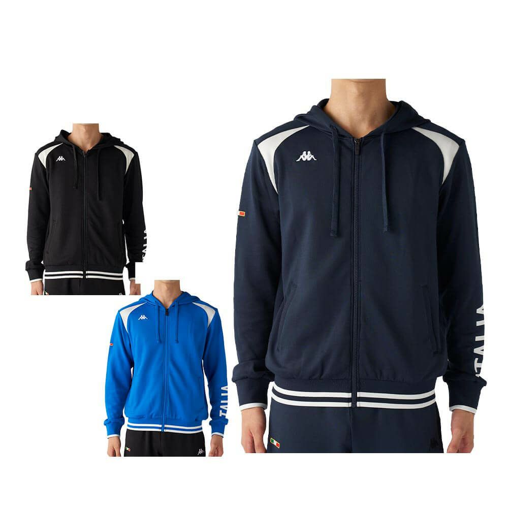 カッパ Kappa　メンズ ダンボールスウェット 長袖 フルジップ パーカー 635-407　2025年モデル