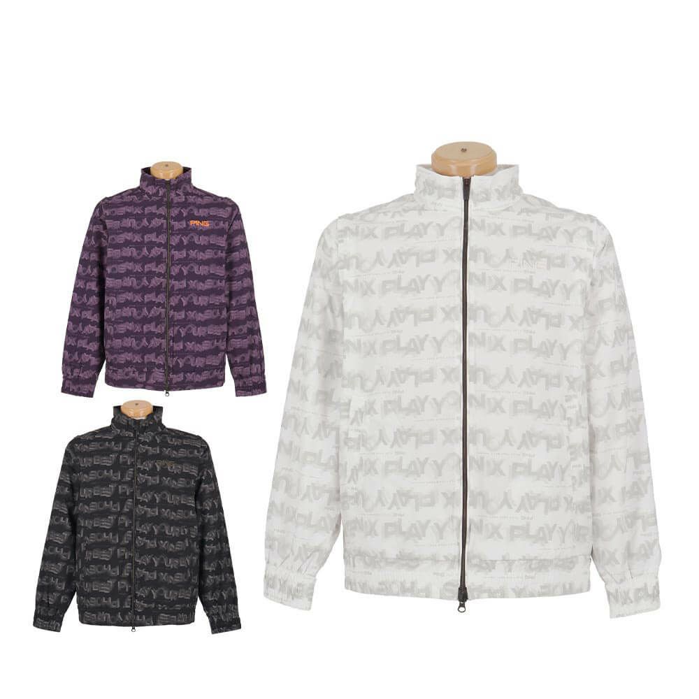 ピン PING　メンズ 総柄ロゴ 2WAY フルジップ ブルゾン 621-5220801　2025年モデル