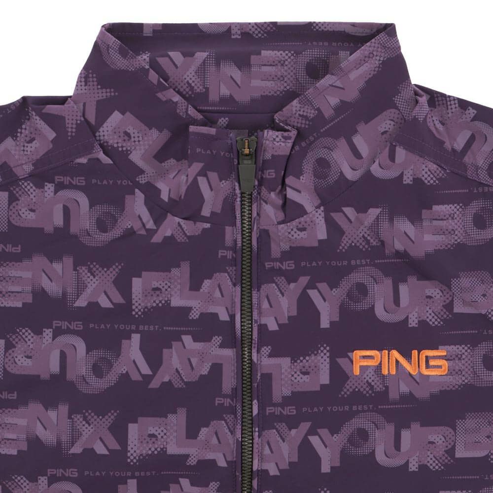 ピン PING　メンズ 総柄ロゴ 2WAY フルジップ ブルゾン 621-5220801　2025年モデル 詳細1 詳細14