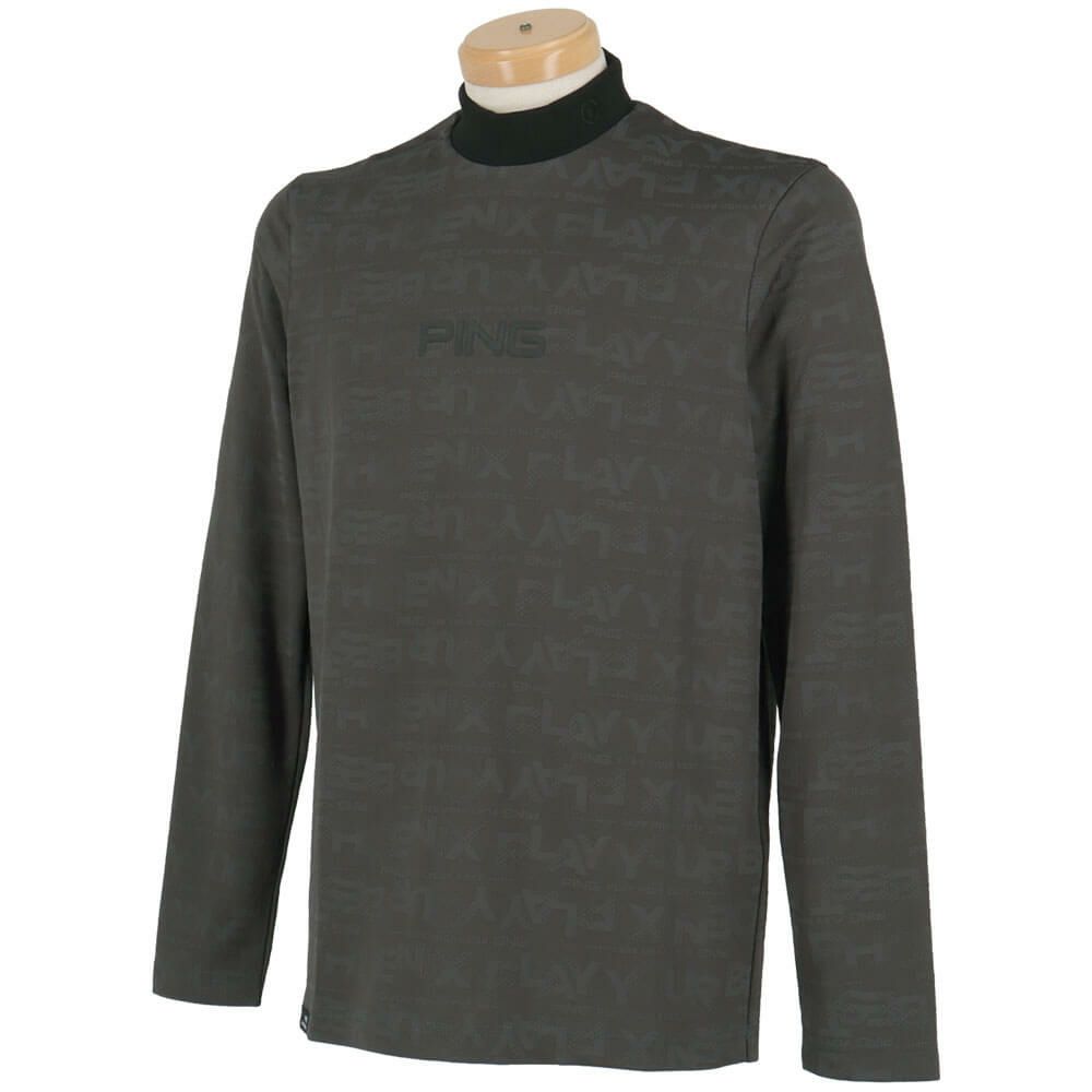 ピン PING　メンズ ロゴジャカード 長袖 ハイネック シャツ 621-5266900　2025年モデル 詳細1 詳細4