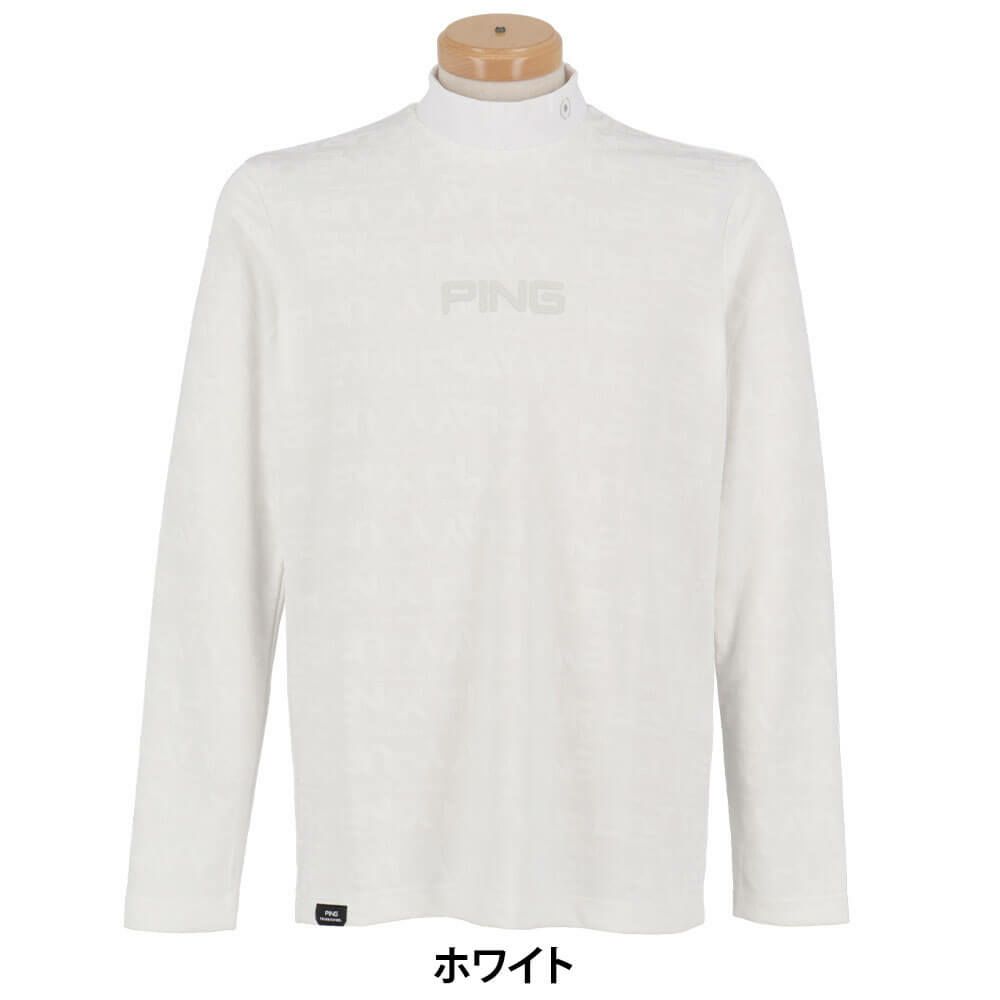 ピン PING　メンズ ロゴジャカード 長袖 ハイネック シャツ 621-5266900　2025年モデル 詳細1 詳細5