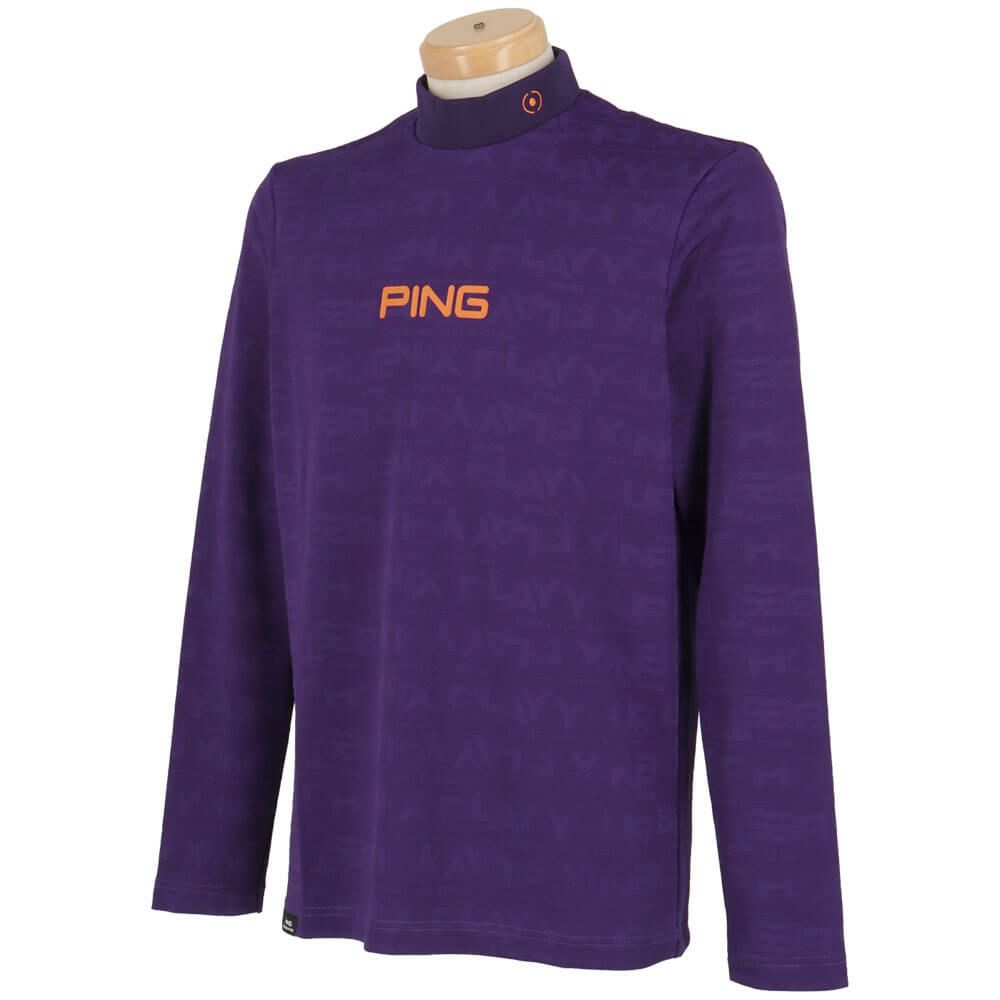 ピン PING　メンズ ロゴジャカード 長袖 ハイネック シャツ 621-5266900　2025年モデル 詳細1 詳細13