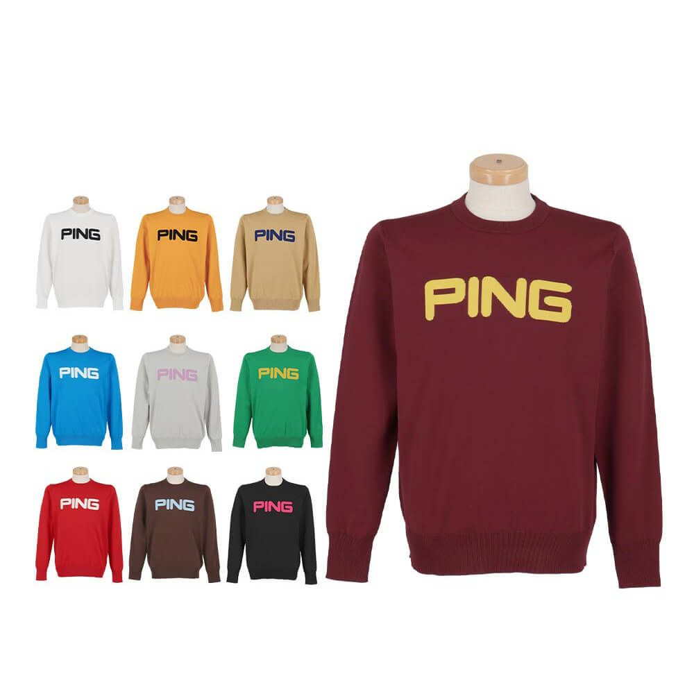 ピン PING　メンズ 長袖 クルーネック ニット プルオーバー 621-5270903　2025年モデル 詳細1