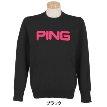 ピン PING　メンズ 長袖 クルーネック ニット プルオーバー 621-5270903　2025年モデル 詳細1 詳細2