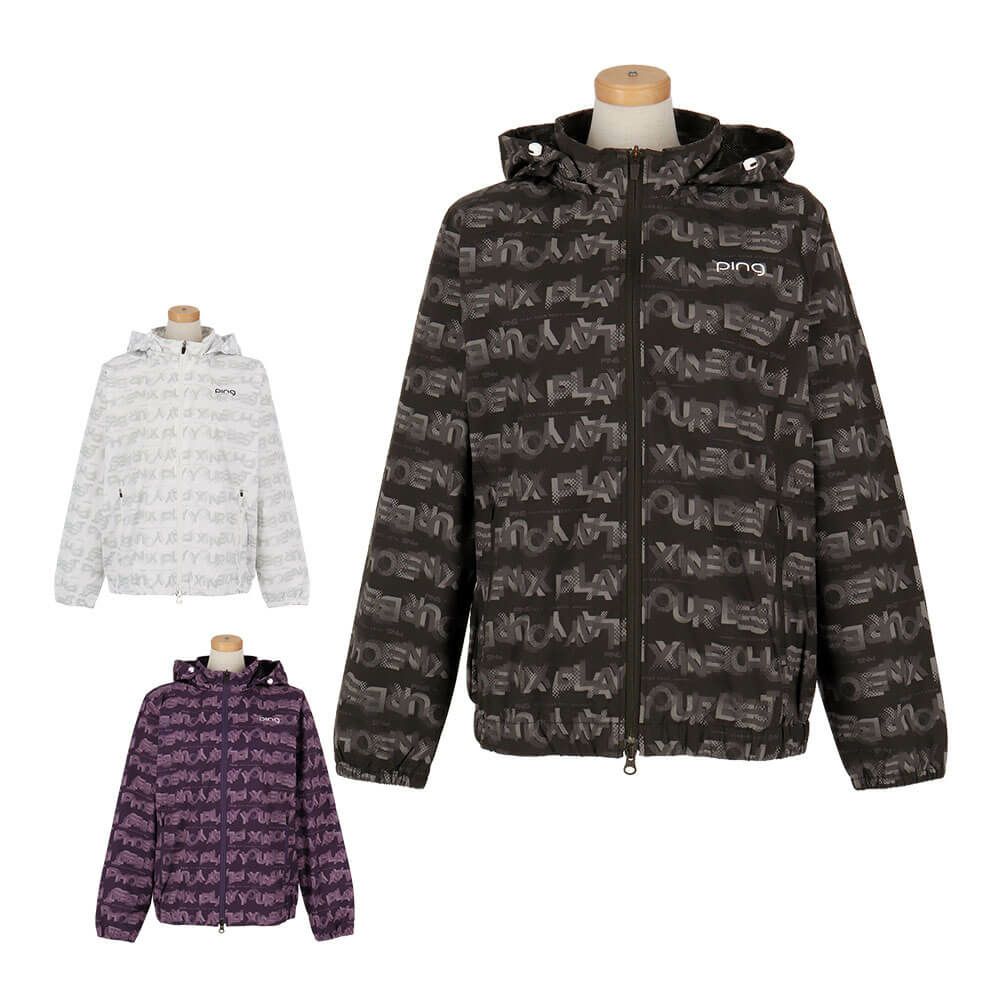 ピン PING　レディース 総柄ロゴ 長袖 フルジップ ブルゾン 622-5220801　2025年モデル 詳細1
