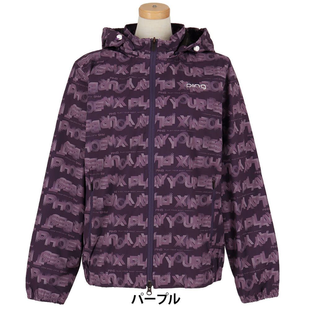 ピン PING　レディース 総柄ロゴ 長袖 フルジップ ブルゾン 622-5220801　2025年モデル 詳細1 詳細8