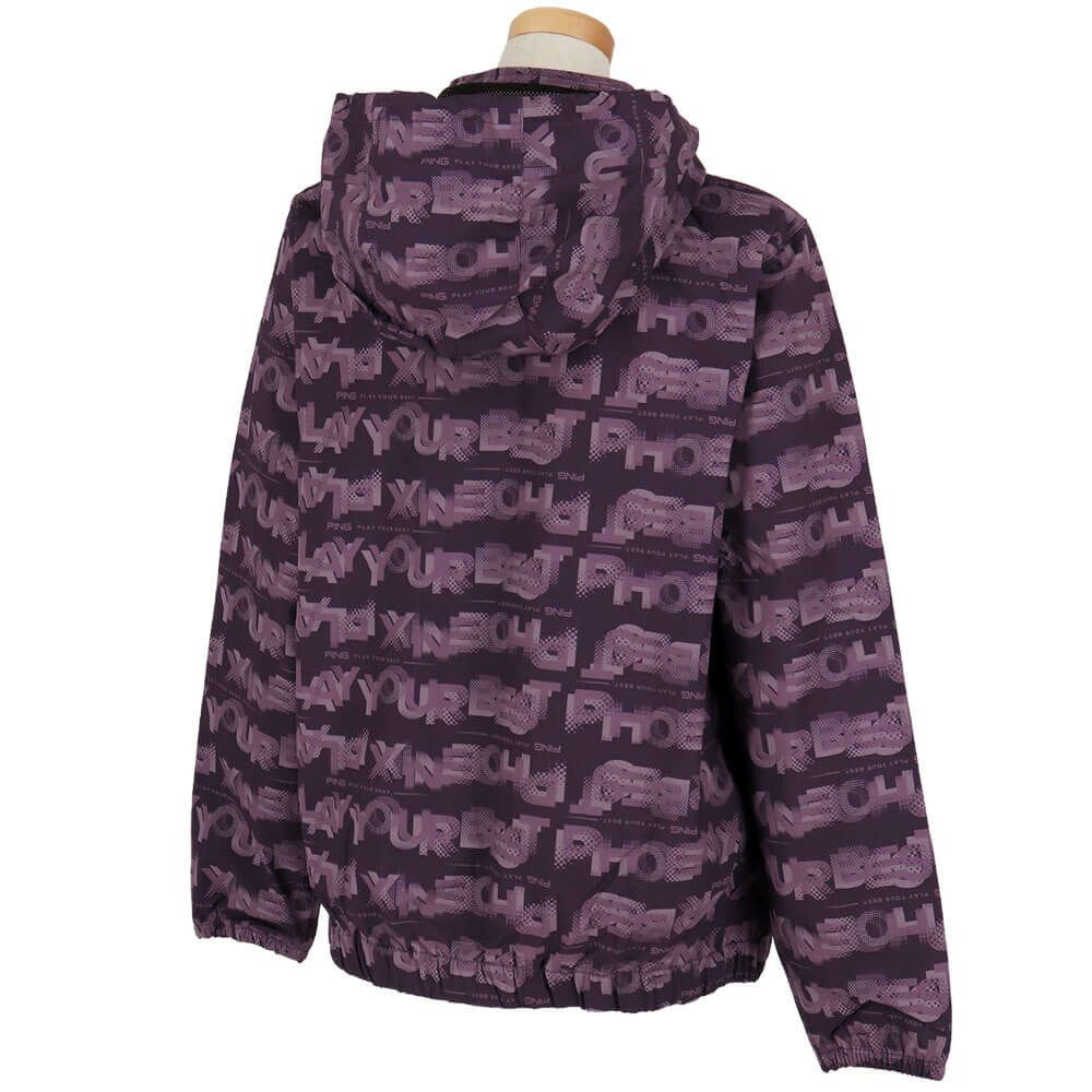 ピン PING　レディース 総柄ロゴ 長袖 フルジップ ブルゾン 622-5220801　2025年モデル 詳細1 詳細9