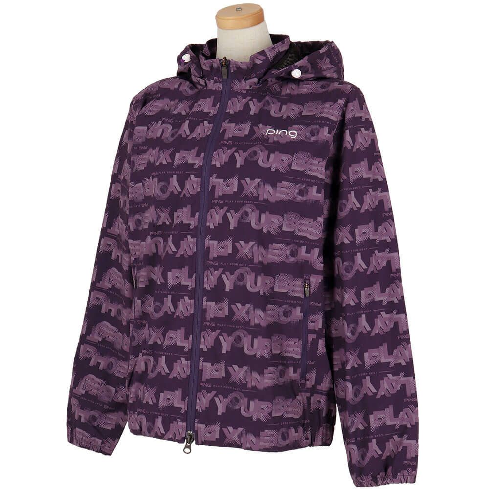 ピン PING　レディース 総柄ロゴ 長袖 フルジップ ブルゾン 622-5220801　2025年モデル 詳細1 詳細10