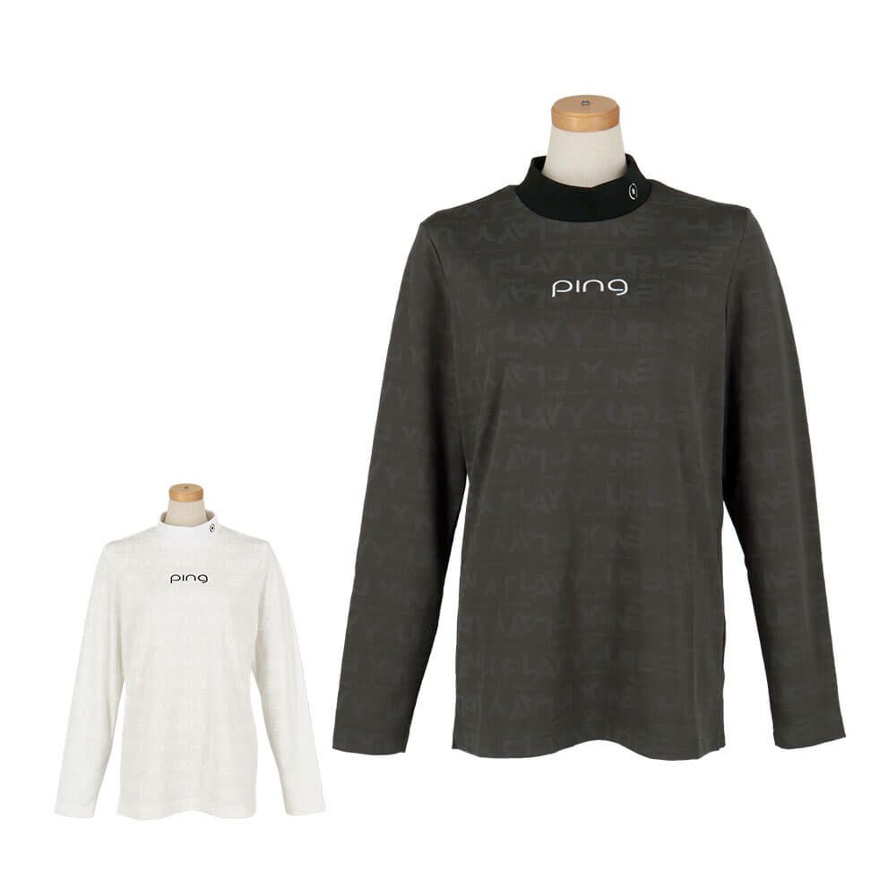 ピン PING　レディース ロゴジャカード 長袖 ハイネック シャツ 622-5266900　2025年モデル