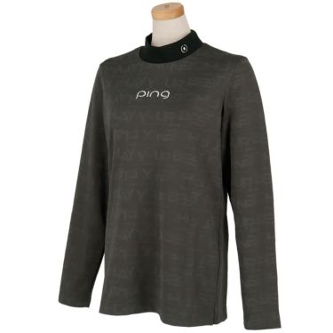 ピン PING　レディース ロゴジャカード 長袖 ハイネック シャツ 622-5266900　2025年モデル 詳細1 詳細4