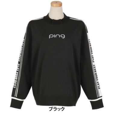 ピン PING　レディース ロゴジャカード 長袖 ハイネック ニット プルオーバー 622-5275800　2025年モデル 詳細1 詳細2