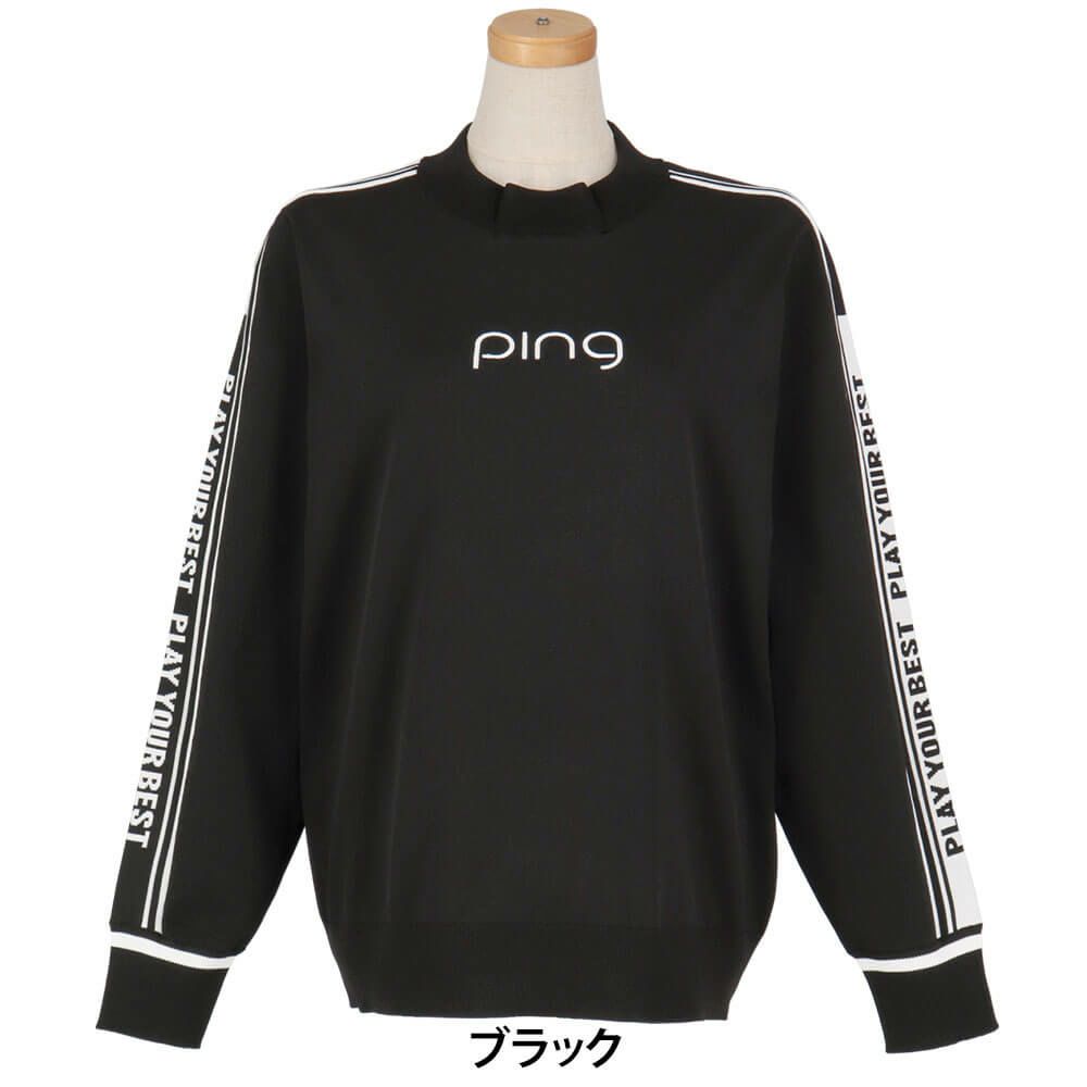 ピン PING　レディース ロゴジャカード 長袖 ハイネック ニット プルオーバー 622-5275800　2025年モデル 詳細1 詳細2