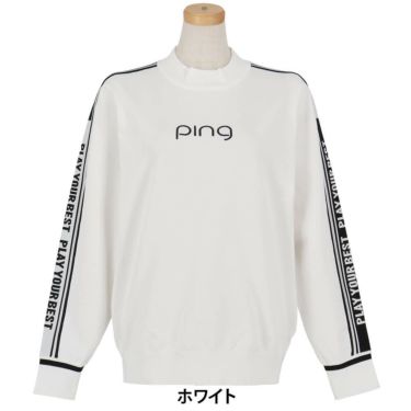ピン PING　レディース ロゴジャカード 長袖 ハイネック ニット プルオーバー 622-5275800　2025年モデル 詳細1 詳細5