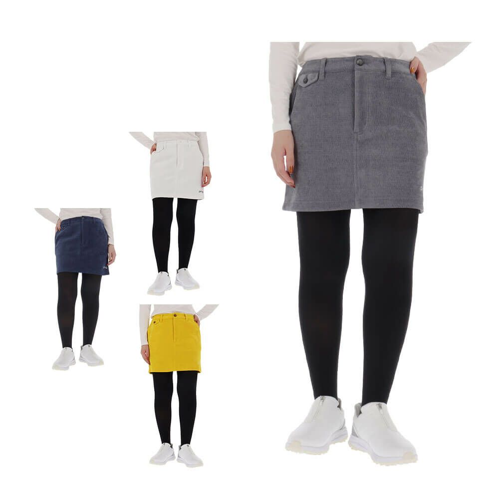 ピン PING　レディース 全方向ストレッチ ニットコーデュロイ 台形 スカート 622-5234901　2025年モデル 詳細1