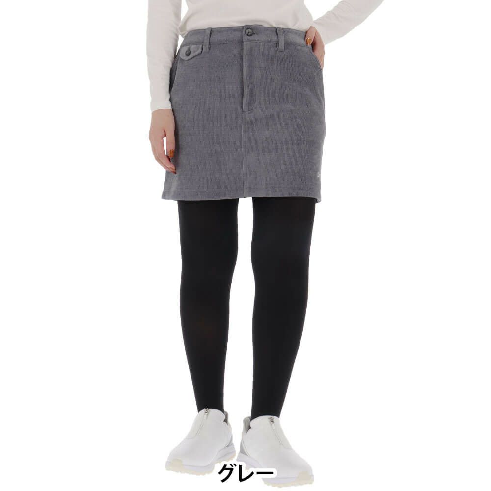 ピン PING　レディース 全方向ストレッチ ニットコーデュロイ 台形 スカート 622-5234901　2025年モデル 詳細1 詳細2