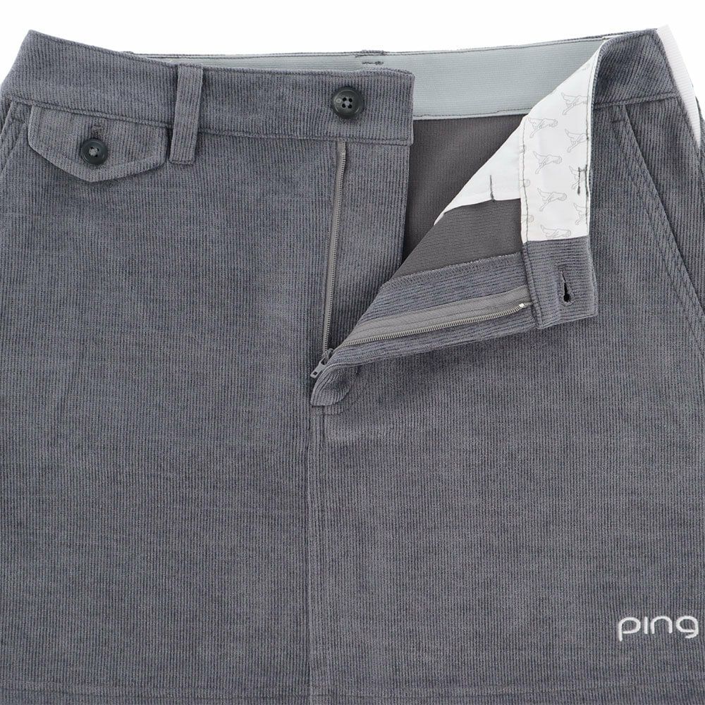 ピン PING　レディース 全方向ストレッチ ニットコーデュロイ 台形 スカート 622-5234901　2025年モデル 詳細1 詳細5