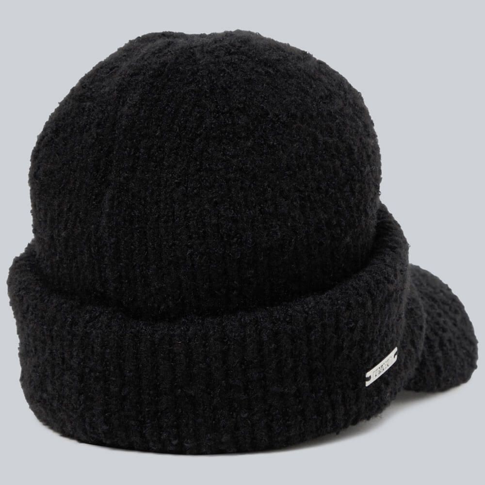 デサントゴルフ DESCENTE GOLF　レディース ツバ付 シャギー ニットキャップ DG5FCP00L BK00 ブラック　2025年モデル ブラック 詳細2