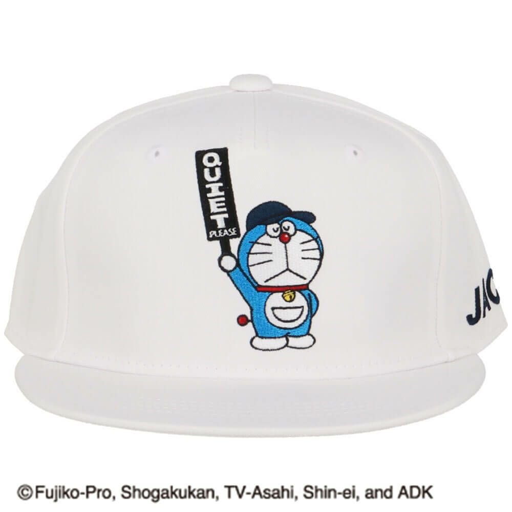 ジャックバニー Jack Bunny!!　ドラえもん MY UNIFORM 平つばキャップ 262-5287043 030 ホワイト　2025年モデル ホワイト