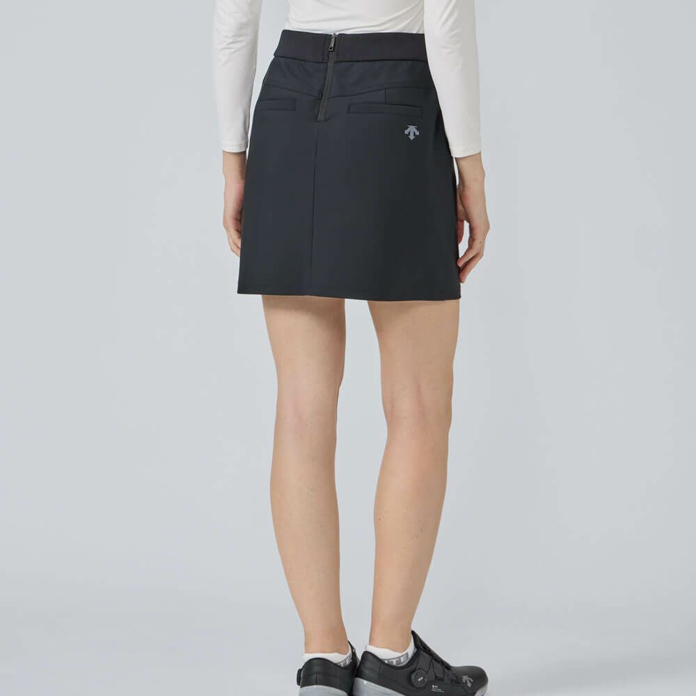 デサントゴルフ DESCENTE GOLF　レディース 撥水 防風 ウエストリブニット ボンディング 裏起毛 スカート DG5FSK52L　2025年モデル 詳細1 詳細3