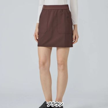 デサントゴルフ DESCENTE GOLF　レディース 撥水 防風 ウエストリブニット ボンディング 裏起毛 スカート DG5FSK52L　2025年モデル 詳細1 詳細4
