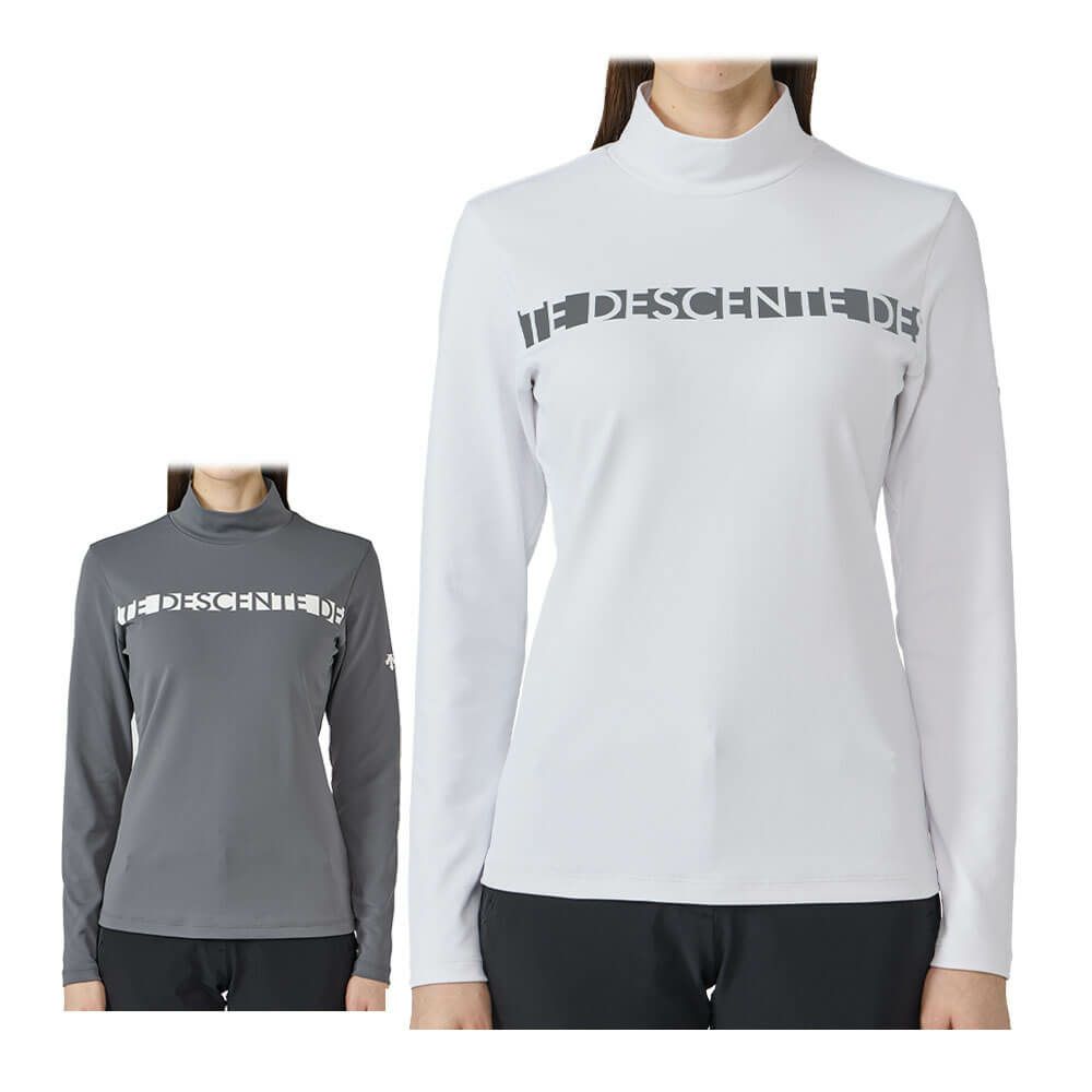 デサントゴルフ DESCENTE GOLF　レディース 防風 ベアスムース 長袖 モックネックシャツ DG5FLS52L　2025年モデル