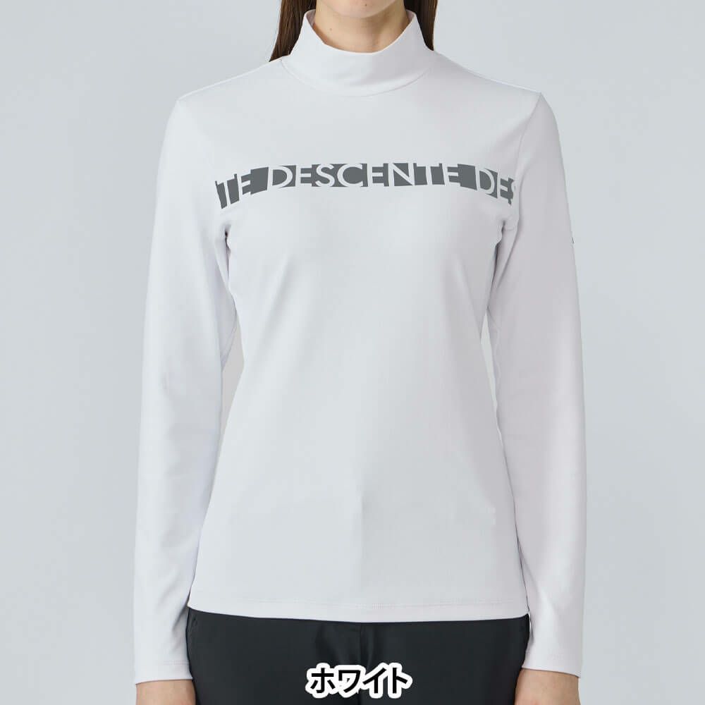 デサントゴルフ DESCENTE GOLF　レディース 防風 ベアスムース 長袖 モックネックシャツ DG5FLS52L　2025年モデル 詳細1 詳細4