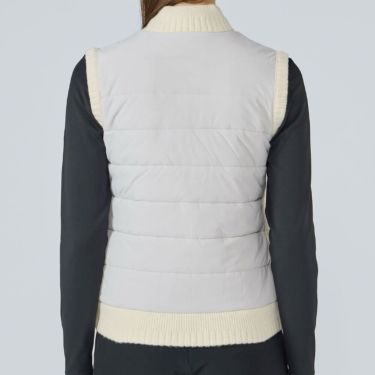 デサントゴルフ DESCENTE GOLF　レディース 防風 ニット ハイブリッド フルジップ 中わた ベスト DG5FVE50L　2025年モデル 詳細1 詳細5