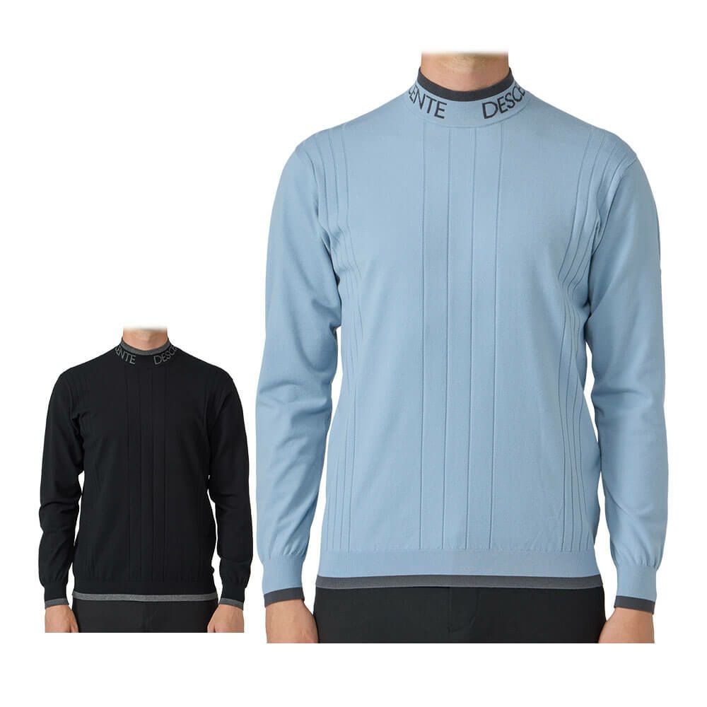 デサントゴルフ DESCENTE GOLF　メンズ レーヨン混 モックネック セーター DG5FST03M　2025年モデル 詳細1