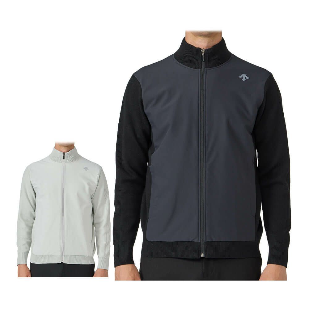 デサントゴルフ DESCENTE GOLF　メンズ ウール混 ハイブリッド フルジップ セーター DG5FST06M　2025年モデル 詳細1
