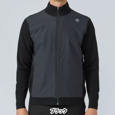 デサントゴルフ DESCENTE GOLF　メンズ ウール混 ハイブリッド フルジップ セーター DG5FST06M　2025年モデル 詳細1 詳細2
