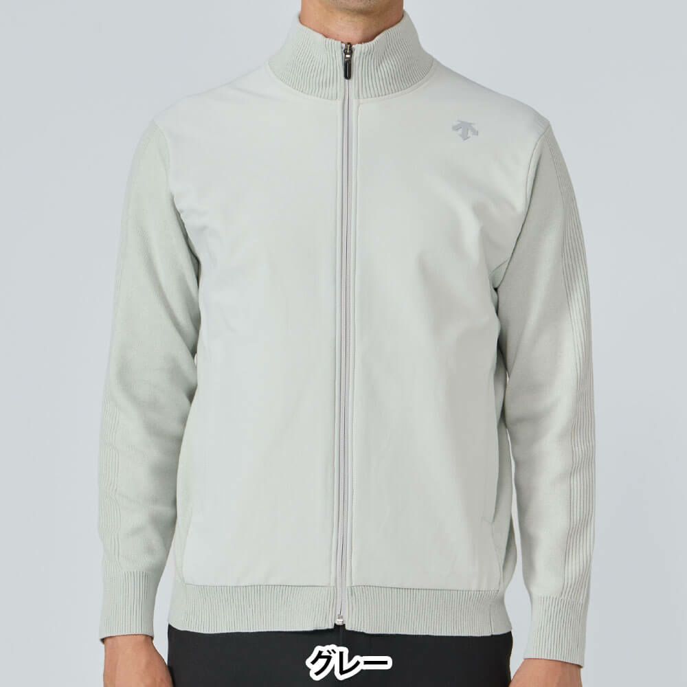 デサントゴルフ DESCENTE GOLF　メンズ ウール混 ハイブリッド フルジップ セーター DG5FST06M　2025年モデル 詳細1 詳細4