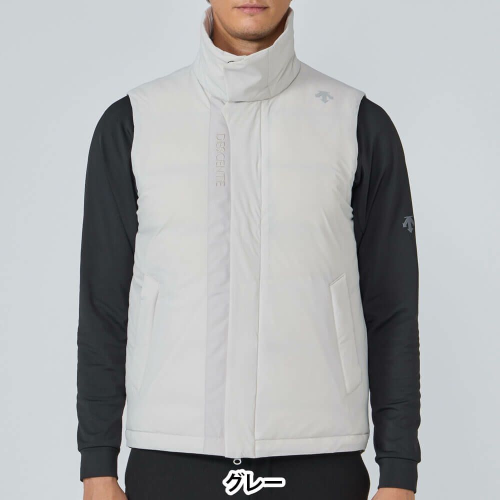 デサントゴルフ DESCENTE GOLF　メンズ ステンカラー ダウンベスト DG5FVE00M　2025年モデル 詳細1 詳細5