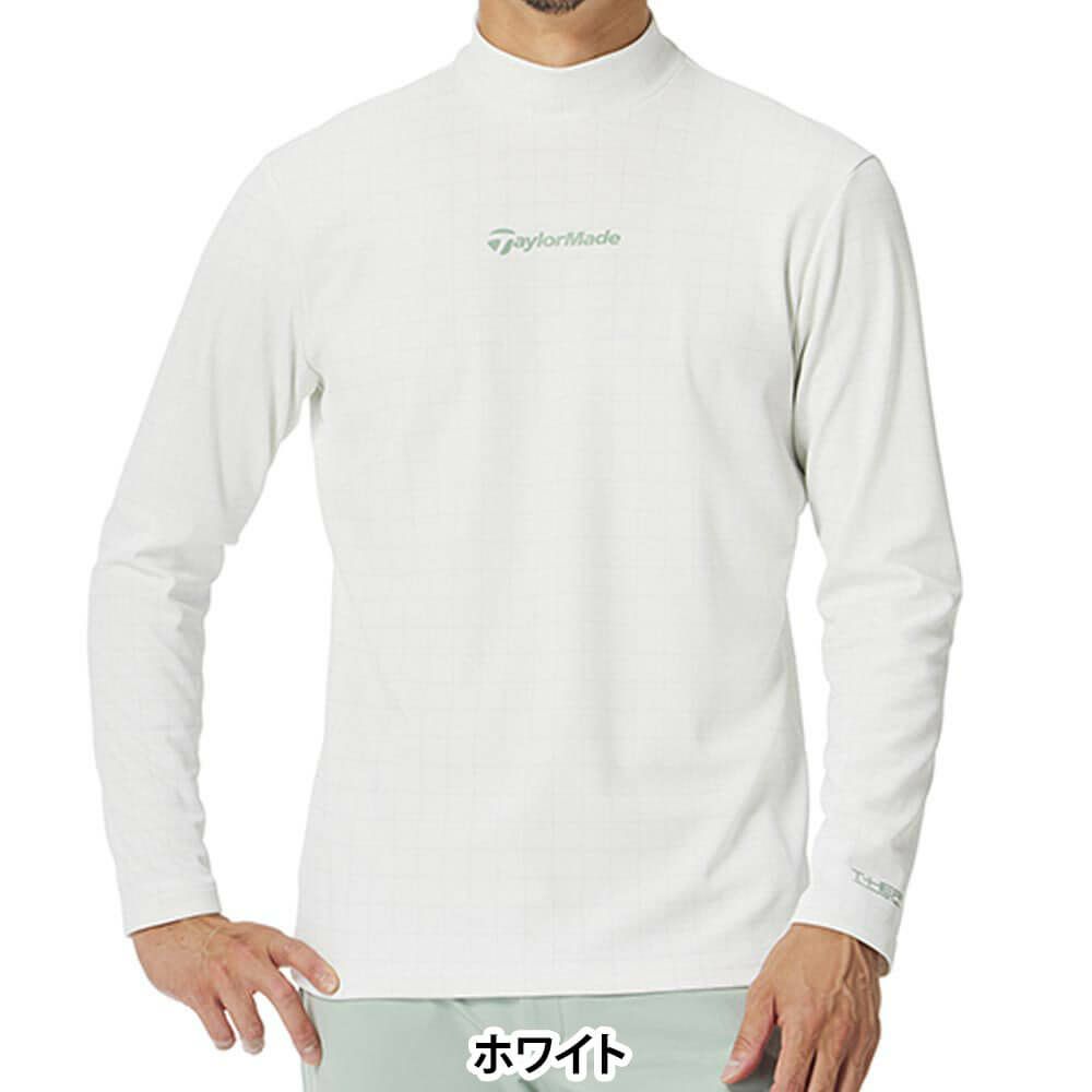 テーラーメイド TaylorMade　メンズ グリッドグラフィック 長袖 モックネック シャツ UN998　2025年モデル 詳細1 詳細2