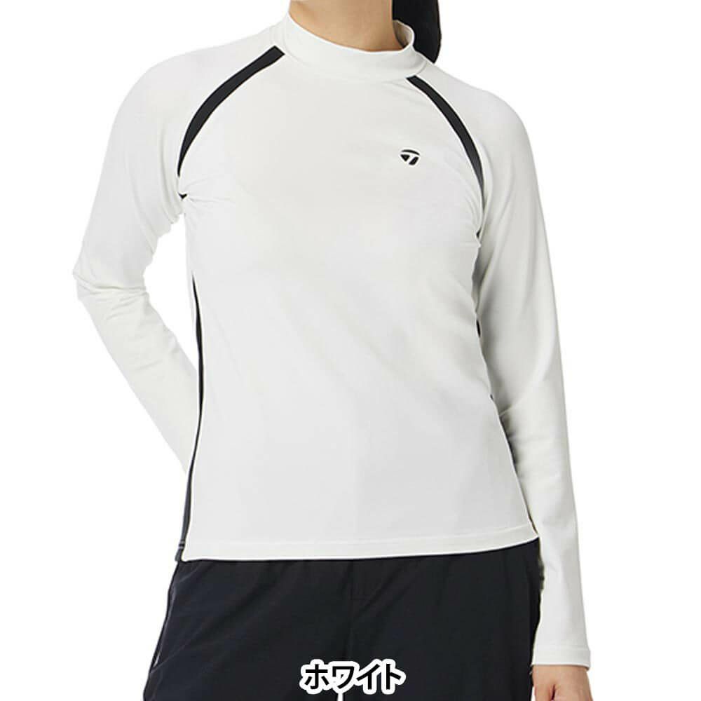 テーラーメイド TaylorMade　レディース ウィンドブロック 長袖 モックネック シャツ TL553　2025年モデル 詳細1 詳細2