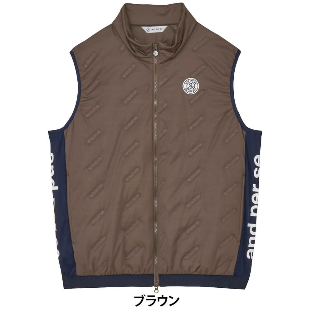 アンパスィ and per se　メンズ エアジャスター 中綿 ベスト AMF1015G3　2025年モデル 詳細1 詳細4