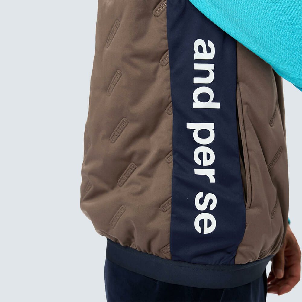 アンパスィ and per se　メンズ エアジャスター 中綿 ベスト AMF1015G3　2025年モデル 詳細1 詳細8