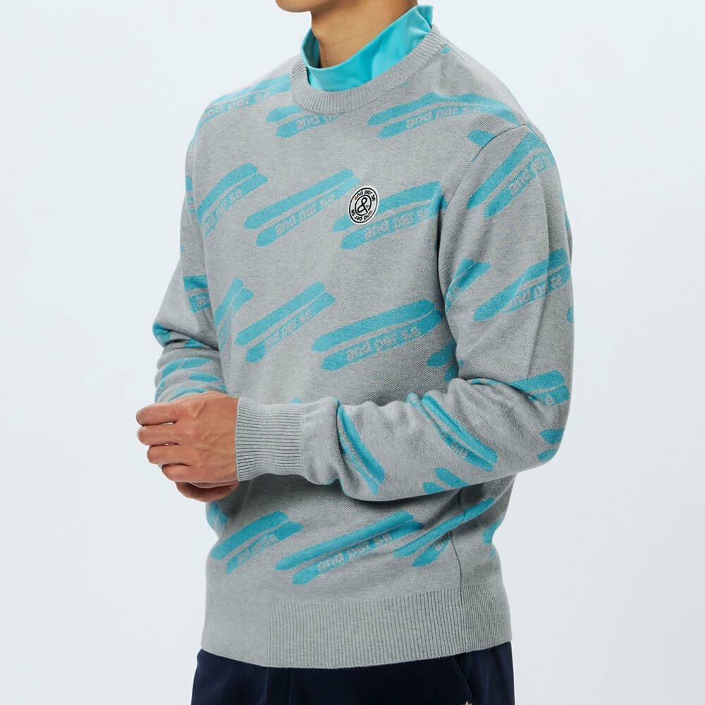 アンパスィ and per se　メンズ クレアニット ジャカード 長袖 クルーネック セーター AMF2325B7　2025年モデル 詳細1 詳細6