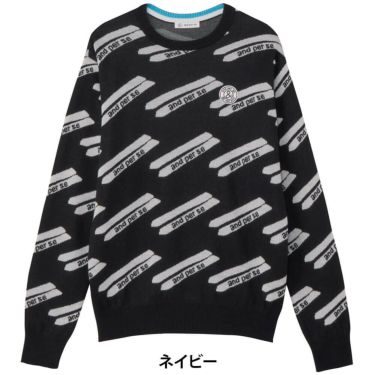 アンパスィ and per se　メンズ クレアニット ジャカード 長袖 クルーネック セーター AMF2325B7　2025年モデル 詳細1 詳細8