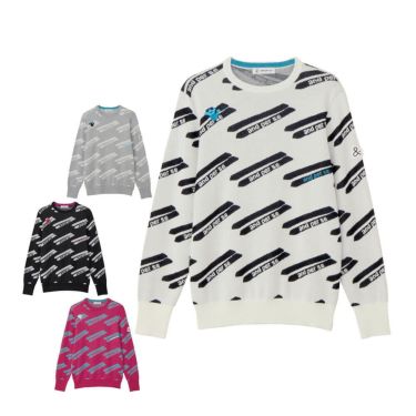 アンパスィ and per se メンズ ロゴデザイン 長袖 クルーネック