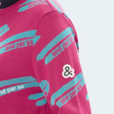 アンパスィ and per se　レディース クレアニット ジャカード 長袖 クルーネック セーター AFF2325B7　2025年モデル 詳細1 詳細10