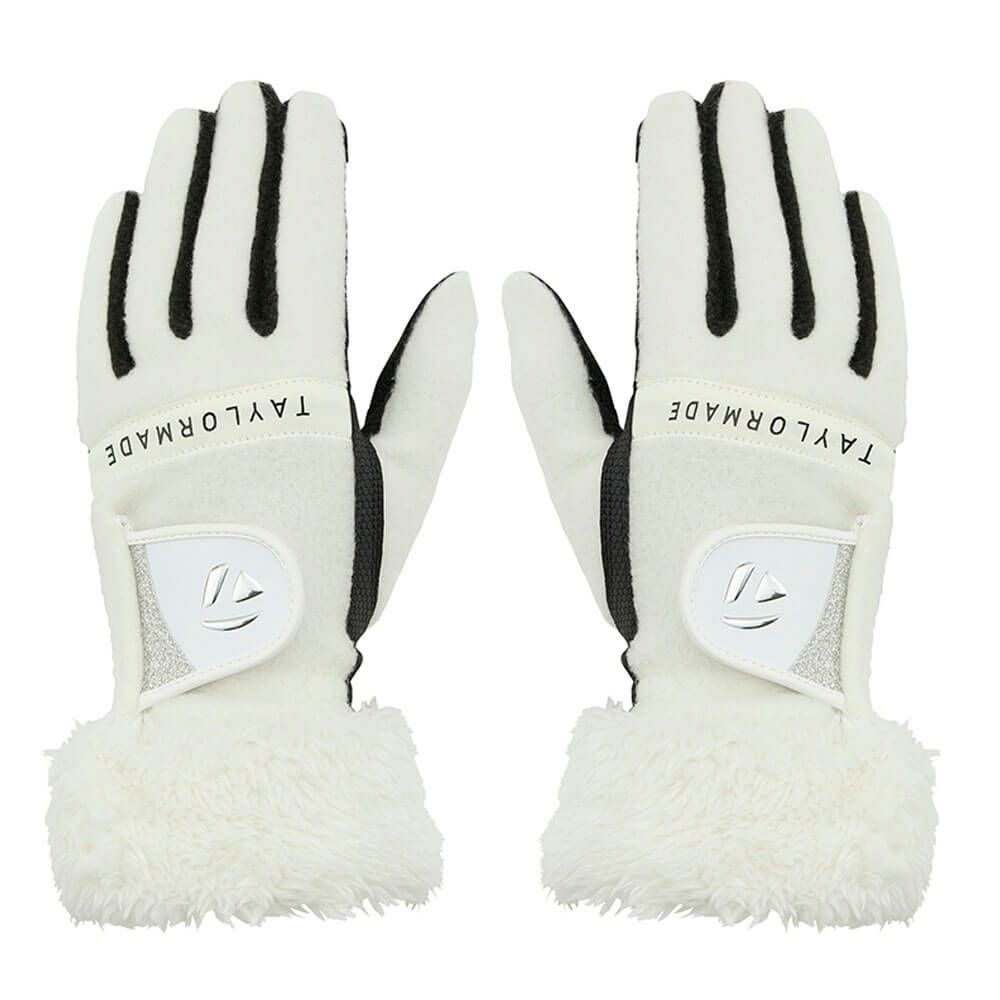 テーラーメイド　BOA FLEECE 2.0 ボア フリース 両手用 レディース ゴルフグローブ TL609 M20635 ホワイト　2025年モデル ホワイト