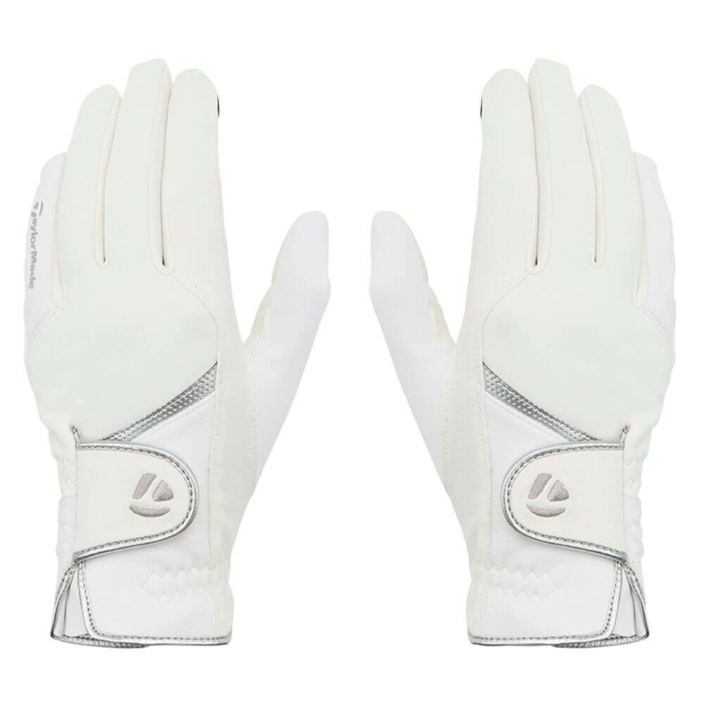 テーラーメイド　T-HEAT LADY Tヒート 両手用 レディース ゴルフグローブ TL610 M20637 ホワイト　2025年モデル ホワイト