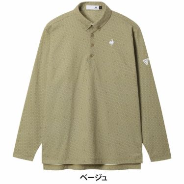 ルコック Le coq sportif　メンズ トライアングルプリント 長袖 ポロシャツ LG5FLS01M　2025年モデル 詳細1 詳細2