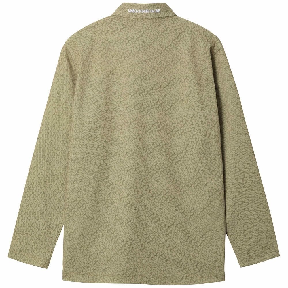 ルコック Le coq sportif　メンズ トライアングルプリント 長袖 ポロシャツ LG5FLS01M　2025年モデル 詳細1 詳細3