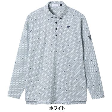 ルコック Le coq sportif　メンズ トライアングルプリント 長袖 ポロシャツ LG5FLS01M　2025年モデル 詳細1 詳細6