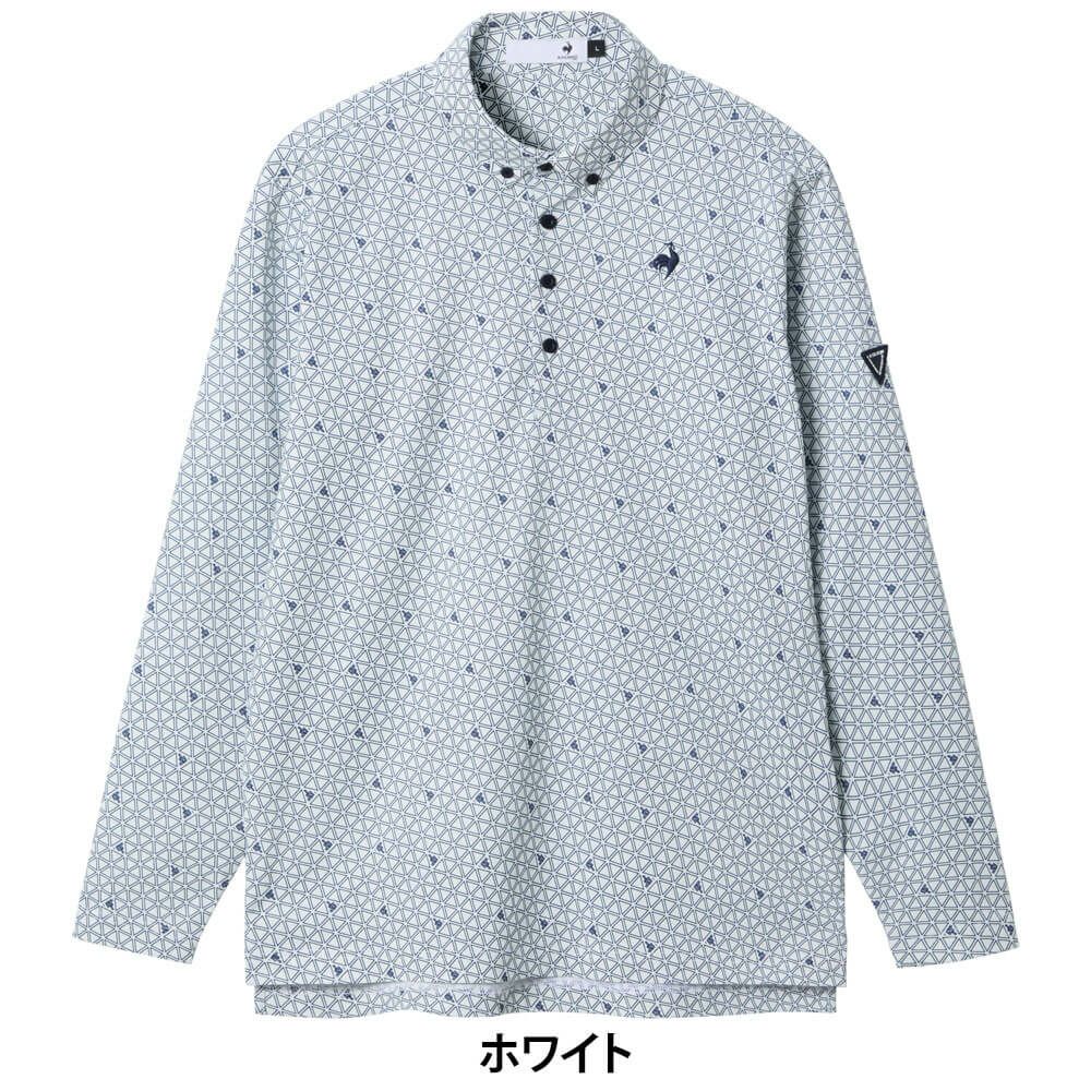 ルコック Le coq sportif　メンズ トライアングルプリント 長袖 ポロシャツ LG5FLS01M　2025年モデル 詳細1 詳細6