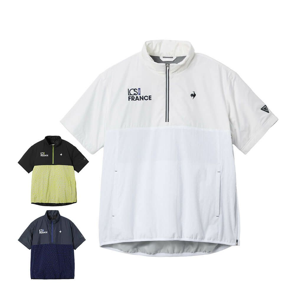 ゴルフウェア ルコック メンズ ブルゾン」の人気商品一覧 | 安い商品を通販サイトから [ルコックスポルティフ] ゴルフウェア ブルゾン メンズ 中わた半袖ブルゾン LG5FWBC0M WH00 L
